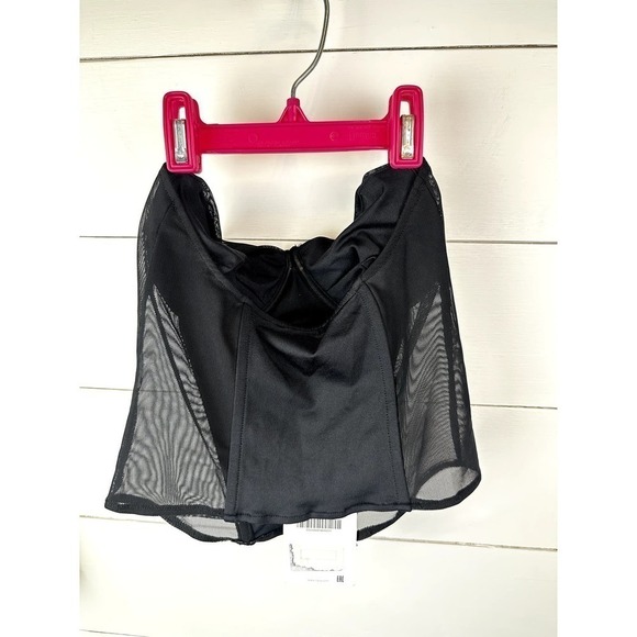 NWT Black ZARA Tulle Corset Style Top SML retail: $45 - Picture 7 of 9